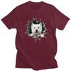 Przełomowy West Highland White Terrier Koszulka Męska 100% Bawełna T-shirt Rekreacyjny Westie Miłośnik Psów Koszulki Streetwear Koszulki
