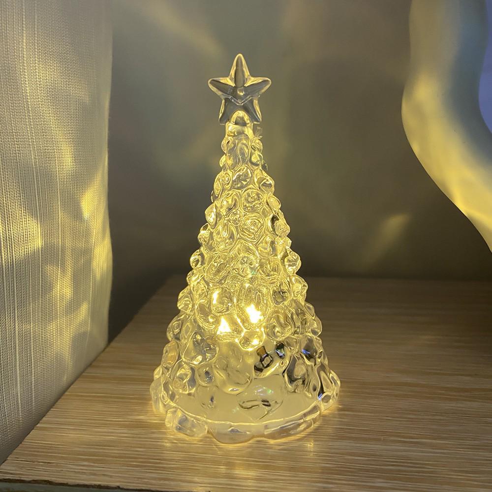 Seven-Color Star Christmas Tree Night Light - Decorative Bedside Table Lamp