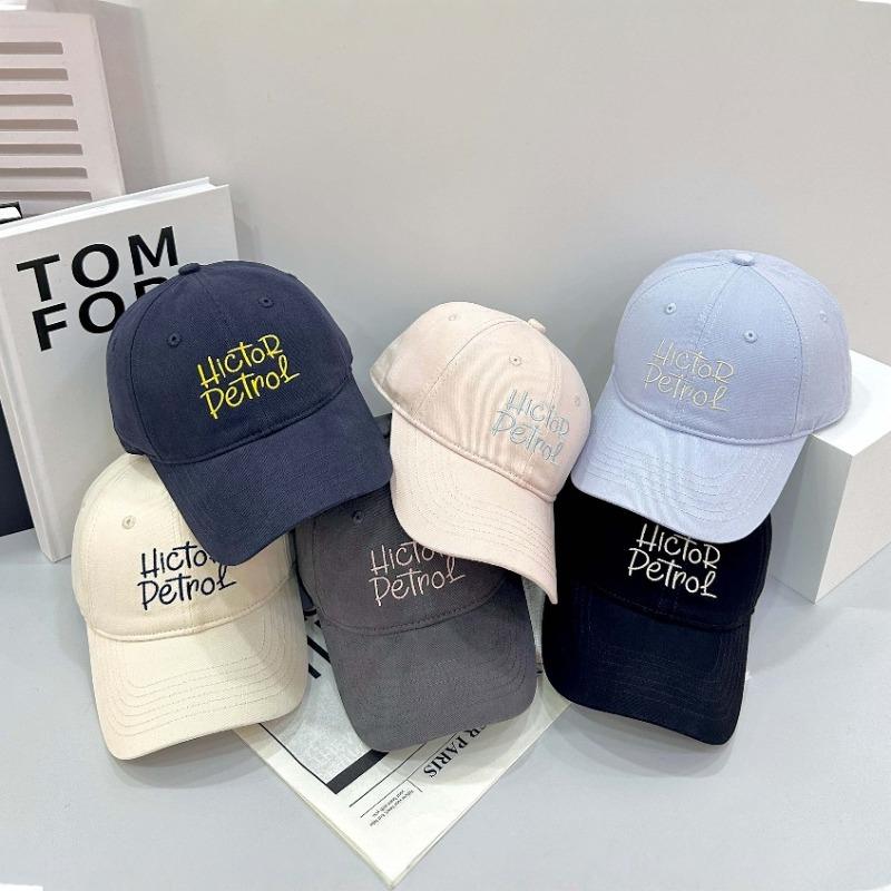 Retro cotton embroidered versatile baseball cap spring and summer hat women's versatile fashion sunshade cap new hat