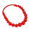 Geometric Handmade Beaded Necklace For Women Men With Large Wooden Balls Art Jewelry