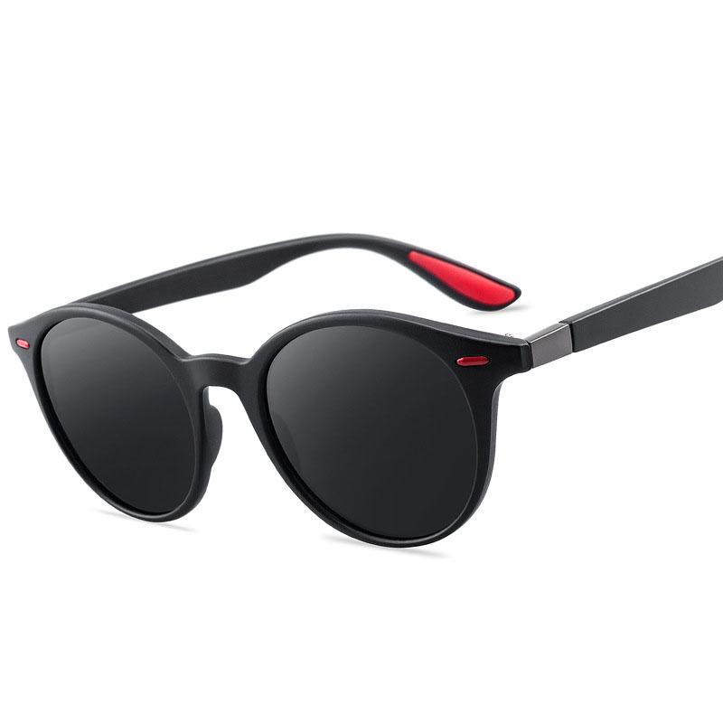 High Quality Women Men Polarized Round Frame Sunglasses Driving Glasses UV Resistant Vintage Dazzle Classic Matte Popular UV400  Supply