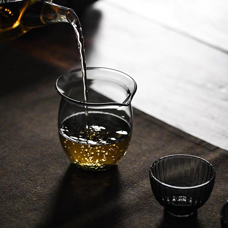 200ML Japanese Style Heat Resistant Glass Fair Cup Tea Pitcher Fair Mug Chahai Justice Cup Kungfu Tea Set Accessories Teaware