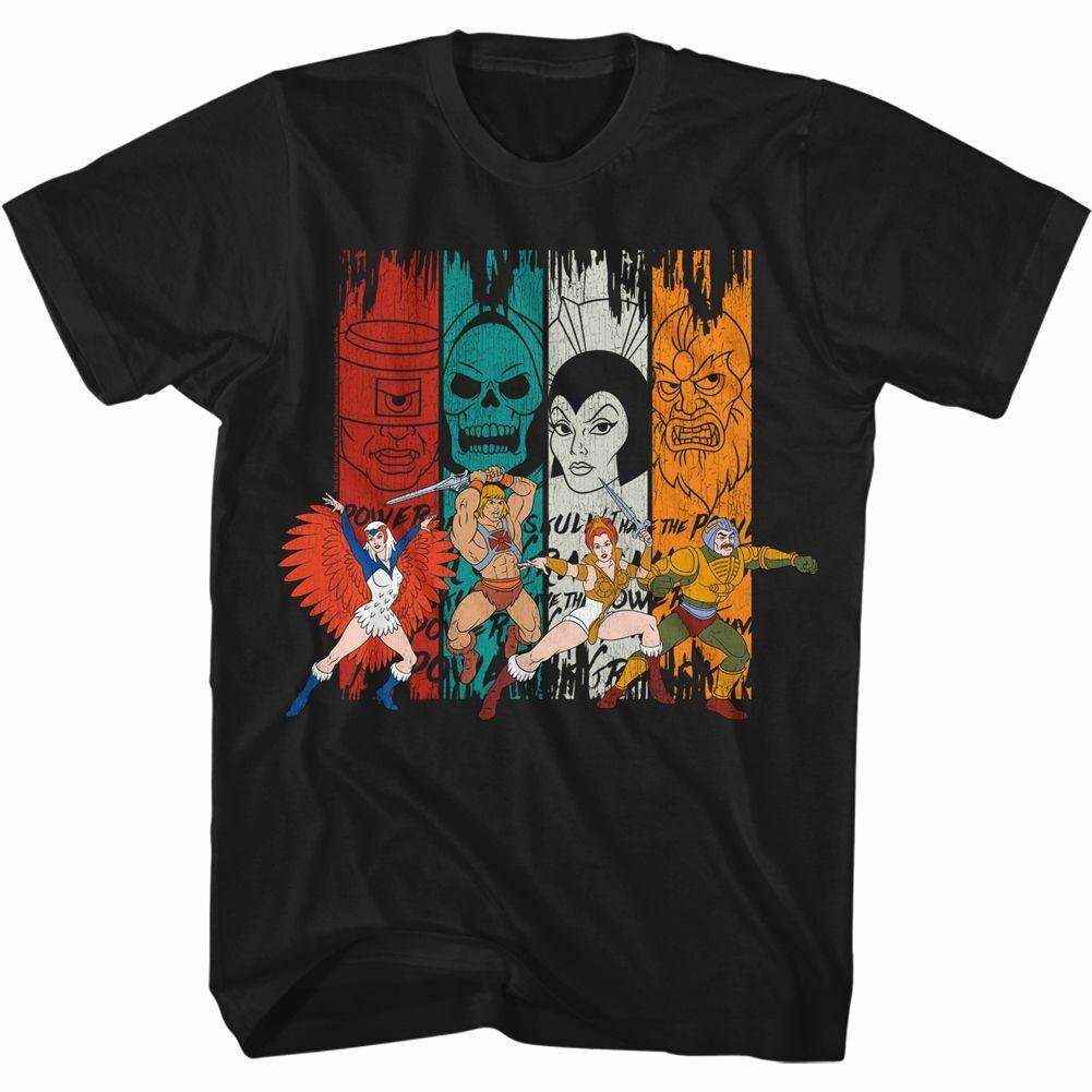 Masters of the Universe Villian Stripes Black T-Shirt S