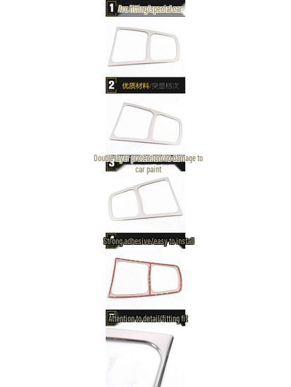 BAIC Weiwang M20 Gearshift Sequins: Stainless Steel Glossy Console Gear Position Cup Holder Decoration Sticker