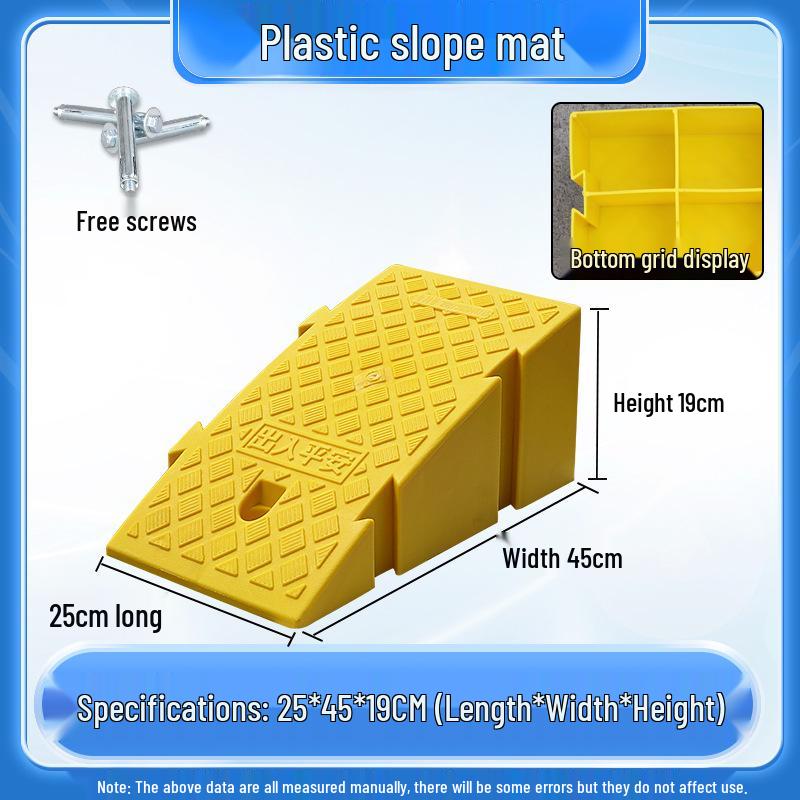 Home Car Step Threshold Mat - Plastic Curb Ramp