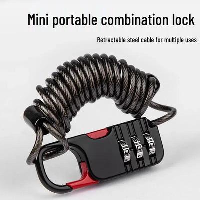 Cadenas à combinaison à câble en acier, Cadenas extérieur pour véhicule électrique/vélo/casque, Livraison gratuite