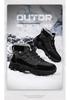 Men's Large Size Russian Winter Snow Boots - Thickened Leather, Fur-Lined, High-Top, Warm Cotton, Cold-Resistant (Sizes 46-47)