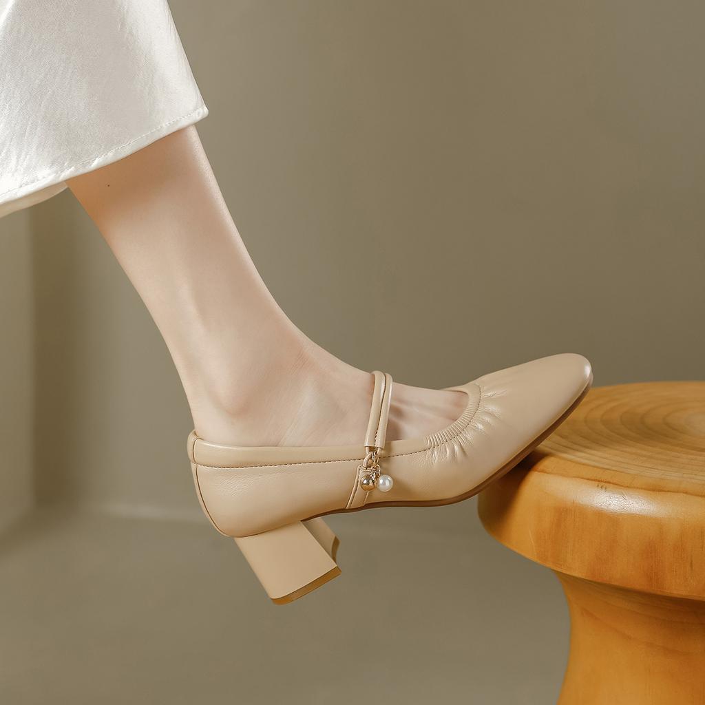 Single Shoe Women 2026 Spring and Autumn New Item, Thick Heel Mary Jane Paired with Cheongsam Shoes for Women