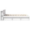 Bed Frame with Storage Space White 150 x 200 cm Wood Based Panel