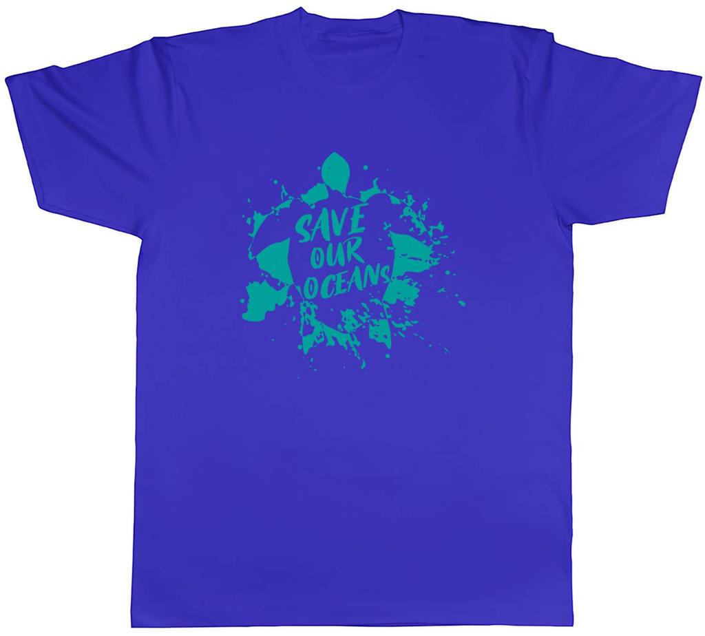 Save Our Oceans Turtle Turquoise Green Unisexs Unisex TShirt Tee Gift