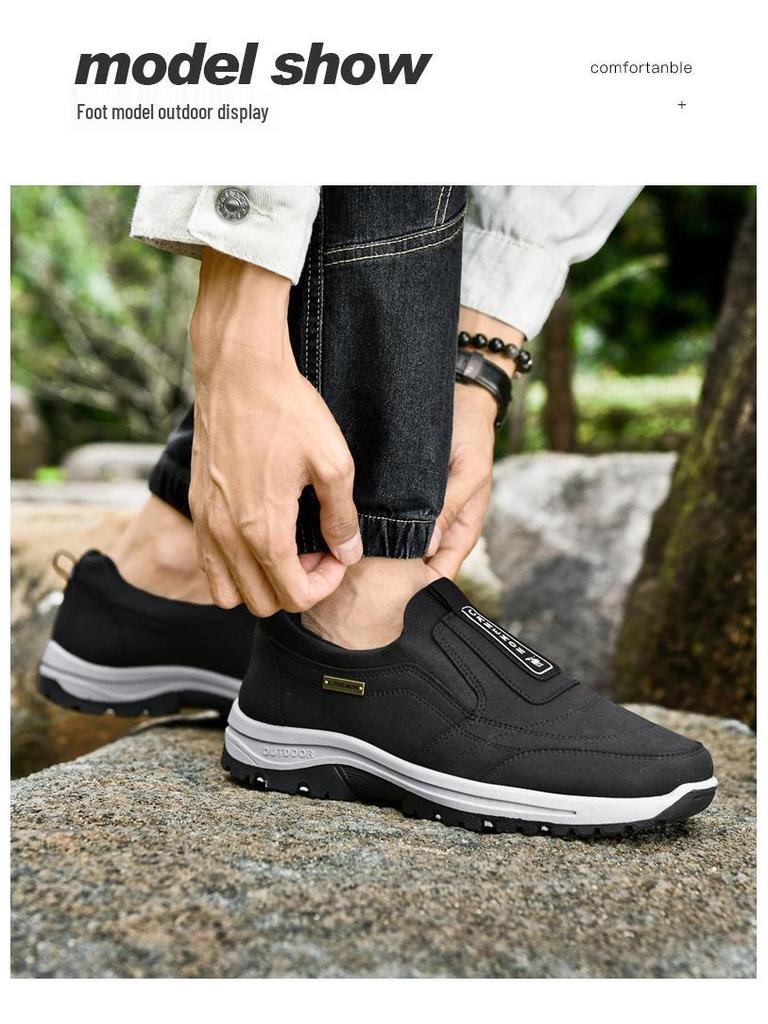 Herren Übergröße Rutschfeste Lässige Slipper-Sneaker - Leicht, Abriebfest, Weiche Sohle zum Gehen im Freien.