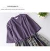 2026 Summer Retro Ethnic Printed Color Block Artistic Travel Loose Slimming Mid-Length Dress for Women