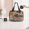 PVC Waterproof Transparent Makeup Bag — Large Capacity, High-End Style, Portable, and Multifunctional Wash Bag.