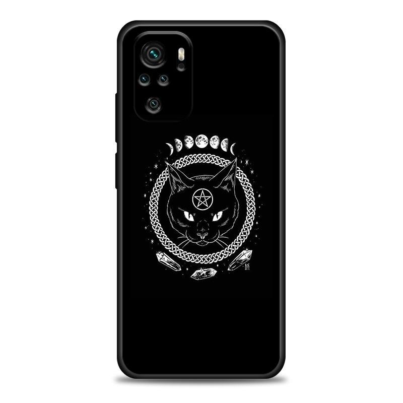 Phone Case For Xiaomi Redmi Note 11 10 8 Pro 9S 8A 10S 11S Soft Cover Witches Moon Tarot Mystery Totem For Redmi Note 8Pro 10Pro