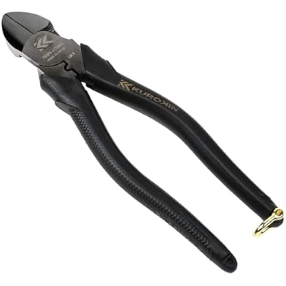 Fujiya (Fujiya) Eccentric Strong Nipper Thin Blade, Black Gold, 175 mm, Easy Cutting Round Blade ...