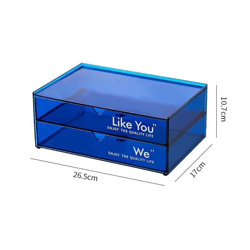 Neue Desktop Transparente Schubladen Aufbewahrungsbox Aktenaufbewahrungsbox Schlafzimmer Arbeitszimmer Übereinandergelegte Kombinationsaufbewahrungsschrank Heim Büro