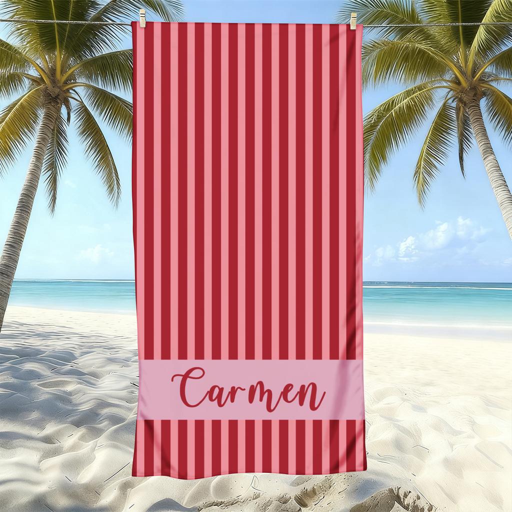 1pc Custom Name Beach Towel Personalized Microfiber Towel for Wedding Party Souvenir for Beach Swimming Bath Yoga Seaside