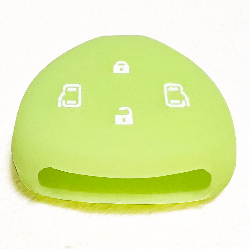 IKT Silicone Cover for Toyota, 4 Buttons, Fluorescent Green/Alphard/Noah/Voxy/Isis/Porte, Etc. Specially Designed To Be