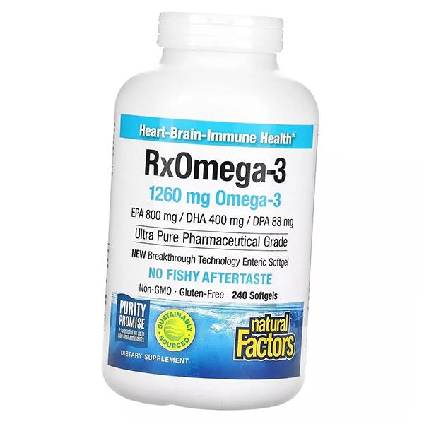 Омега 3, RxOmega-3 1260, Natural Factors (67406003)