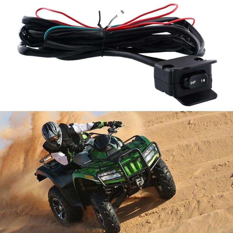 Upgraded 12V Solenoid Relay Contactor Winch Rocker Thumb Switch Used for ATV UTV