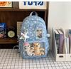 Schoolbag Korean Version Ins New High-value, Fresh, Sweet and Cute Stars, Pain Bag, Light Backpack for Junior High School Students