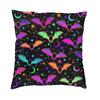 M Witch In Black Square Pillowcover Home Decor Occult Witchy Magic Cushions Throw Pillow For Car Double-Sided Printing