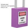 5Sets 38mm Padlock Lockout Tagout HardWearing with 10 Keys Writable Label for Machine Building Security(Green )