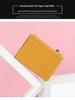 Women's Genuine Leather Slim Card Holder & Coin Purse - Japanese Minimalist Style with Multi-Card Slots and ID Holder.