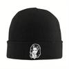 Lana Del Rey Bleistiftzeichnung Aufkleber Strickmütze für Damen Herren Beanie Herbst Winter Mützen Ultraviolence Musikalbum Freizeitkappen