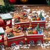 KX4B Resin Christmas Train Ornament With Santa Figure For Seasonal Home Display