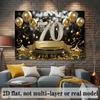 2D flat banner, 1 piece, background decoration photo props for 70th birthday party, polyester banner decoration