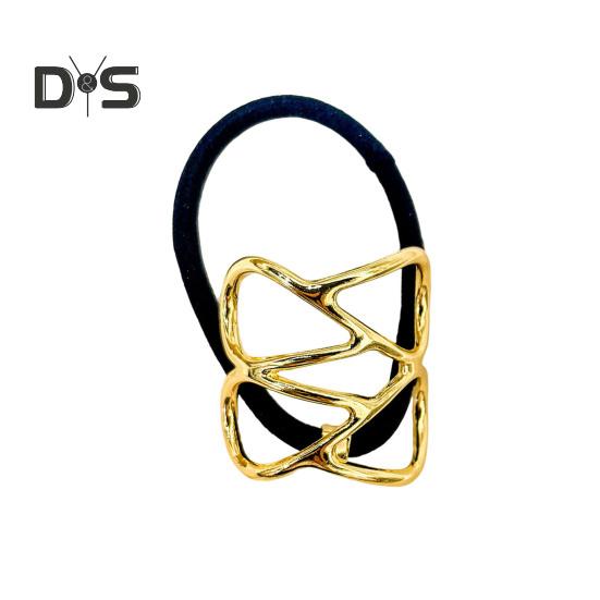 

Резинка для волос с металлическим декором, манжета для волос с хвостиком, эластичная повязка на голову для женщин, геометрический дизайн, черная повязка на голову, аксессуары для волос E золотистый