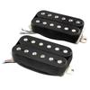 Musiclily Pro Alnico 5 Humbucker PU Set Gold for Electric Black LP-OMHA Open-Type Pickups, Neck/Bridge 7.5K/16K Guitar,