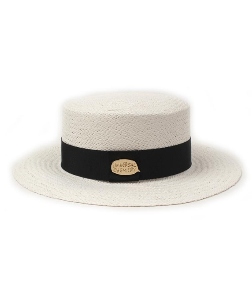 White Flat Panama Hat
