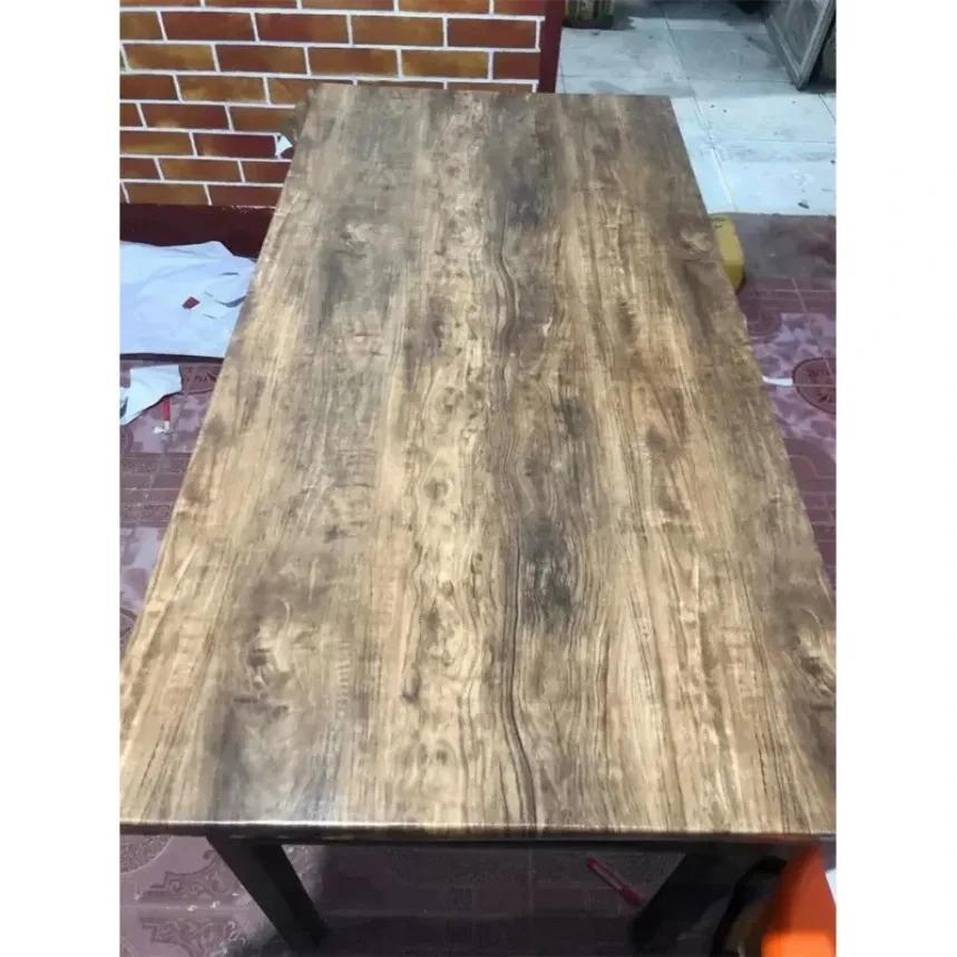 80cm/Wood Grain Vinyl Wallpaper Roll Waterproof Home Desktop Cabinet Door Furniture Renovation Stickers Peel Home Decorations