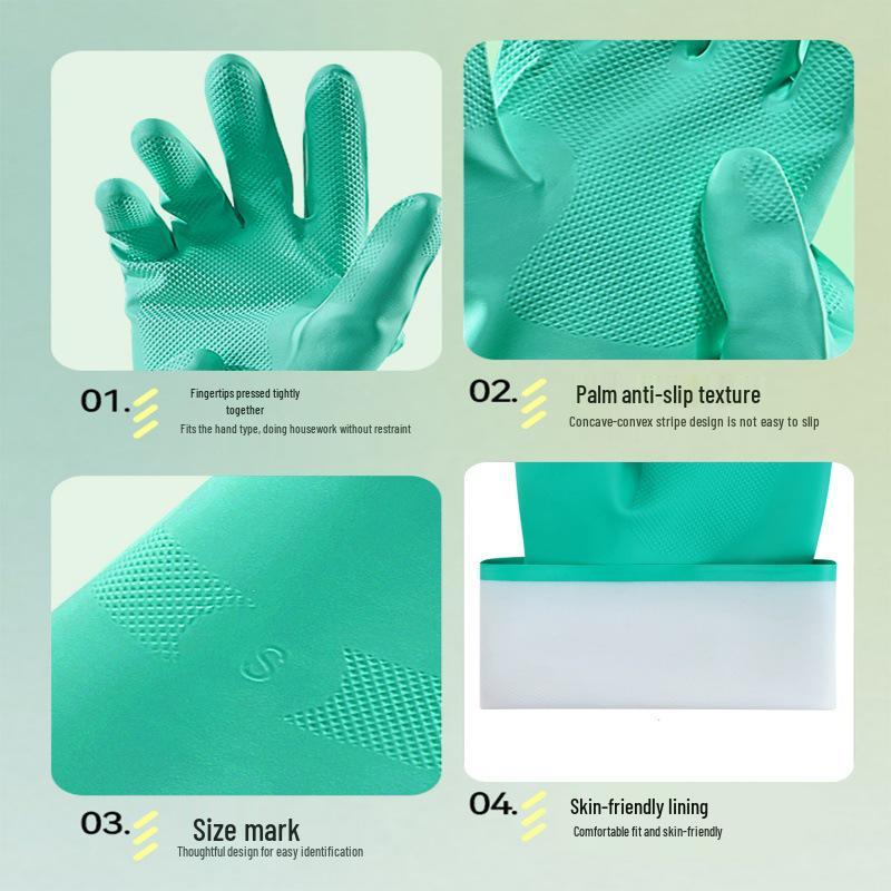 Thickened Velvet Lined Cleaning Gloves: Durable, Comfortable, and Ideal for Household Tasks