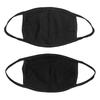 Unisex Trendy Cotton Face Masks Pattern Solid Black Mask Fashion Cute Half Face Mouth Muffle