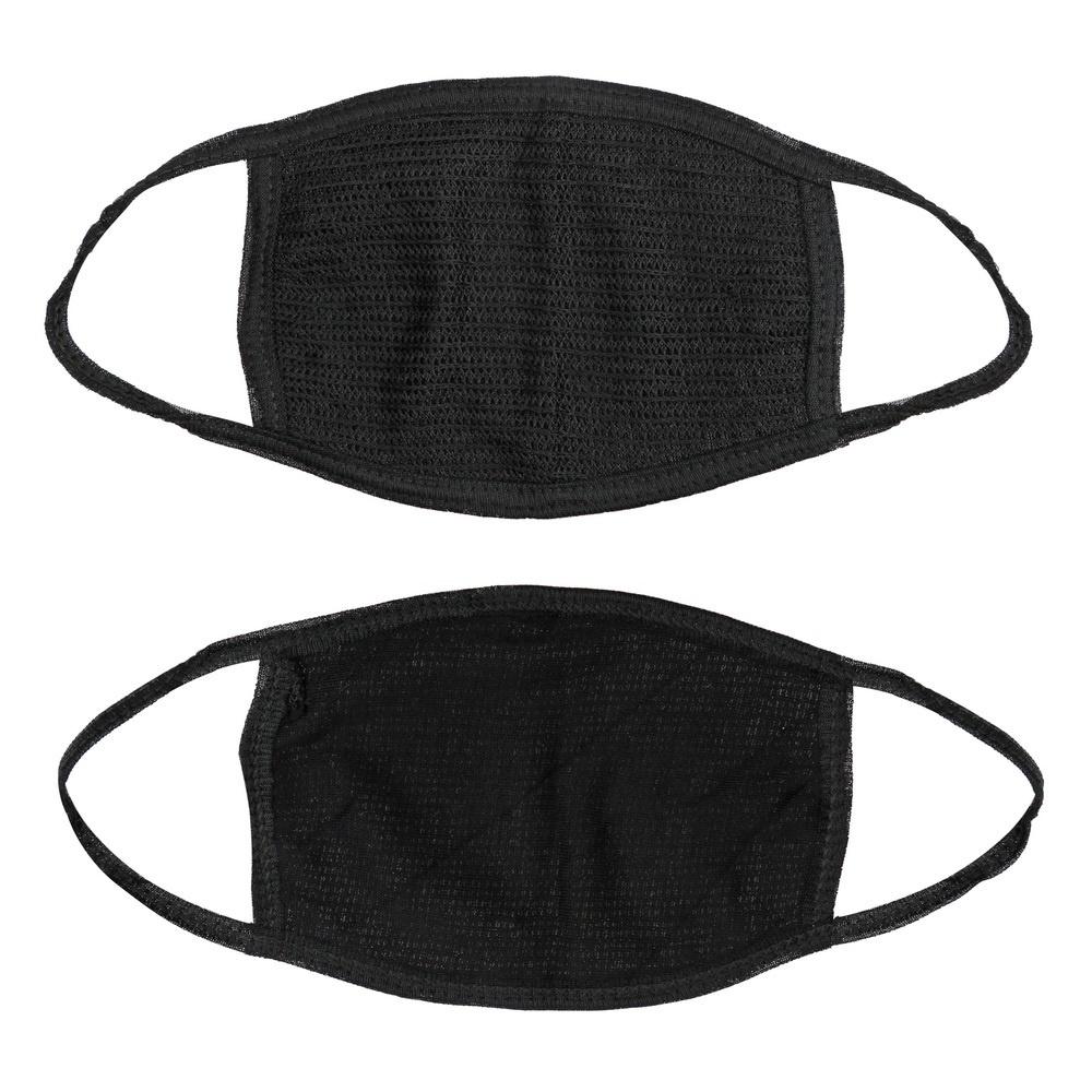 Unisex Trendy Cotton Face Masks Pattern Solid Black Mask Fashion Cute Half Face Mouth Muffle