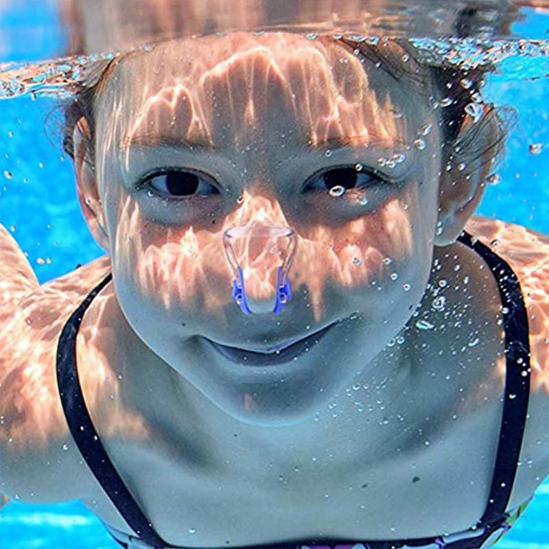 1 Paar Silikon-Schwimm-Nasenklammer, Wasserdichter Silikagel-Surf-Nasenstopfen-Schutz, Weiche Latex-Stöpsel für Kinder und Erwachsene