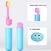 1/2 Pcs Toothbrush Soft Bristled Toothbrush Lipstick Detachable Handle For Men And Women Travel Size Dental Care Tool