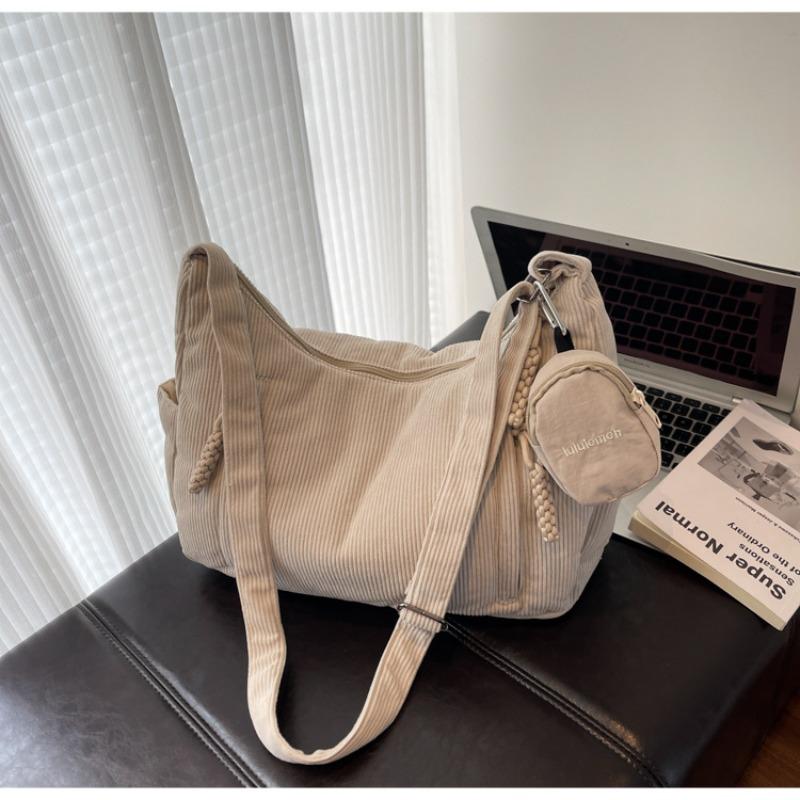 Vrijetijds Crossbody Tas met Modieuze Textuur, Eenvoudig Ontwerp en Grote Capaciteit Tote Bag, Enkele Schoudertas