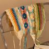 Bandeau Tricoté Fleur Bandana Crochet Floral Mignon Écharpe Cheveux Femme Voyage