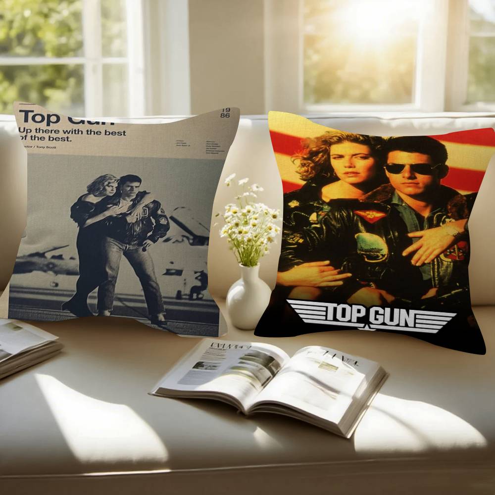 Classic Movie TV Series Top Gun Simple Personalized Picture Text Home Decorative Pillows Household Gifts 45x45cm