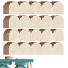 24 Pcs Scalloped Decorative Wooden Strips Unpainted Scalloped Edge Wooden Trim Molding For Cabinet Wall Building Decoration