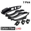 Carbon Fiber RHD LHD Car Interior Door Handle Fit For BMW 5 series F10 F11 520d 525d 530d 535i Inner Panel Pull Trim Cover
