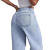 2026 New Women's Wide Leg Jeans, Slim Fit Stretch Denim Light Blue Casual Trousers with Multiple Design Details (S-2XL)