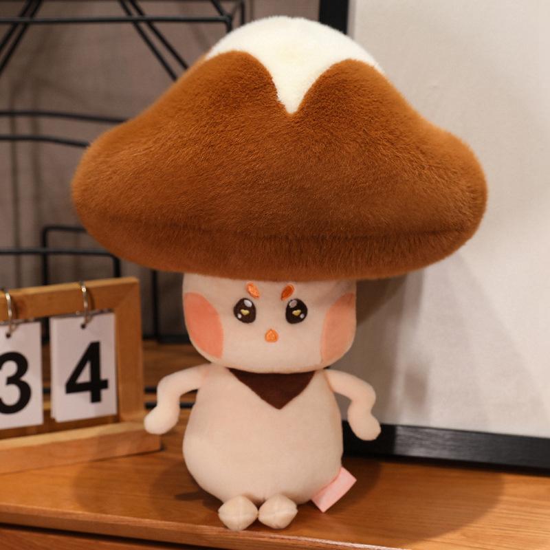 New Plush Mushroom Shiitake Doll Walking Mushroom Cute Plush Toy Boutique Gripping Doll