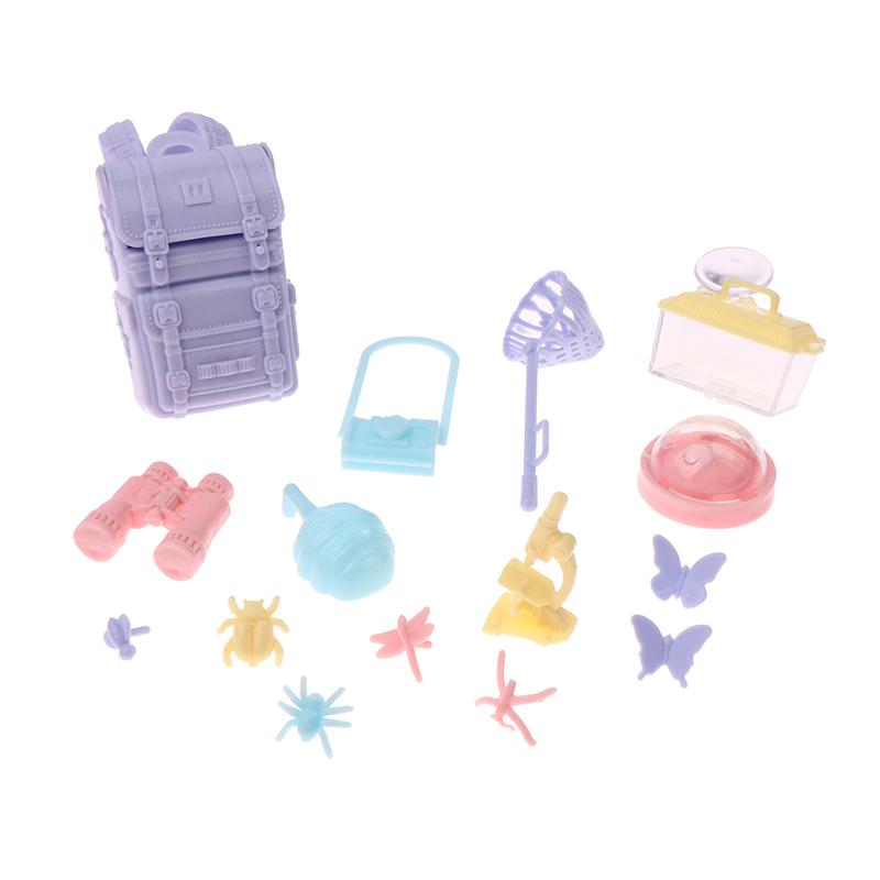 1/12 Dollhouse Simulated Tent Camping Kit Dollhouse Outdoor Picnic Camping Decoration Micro Scene Po Props Pretend Play Toys