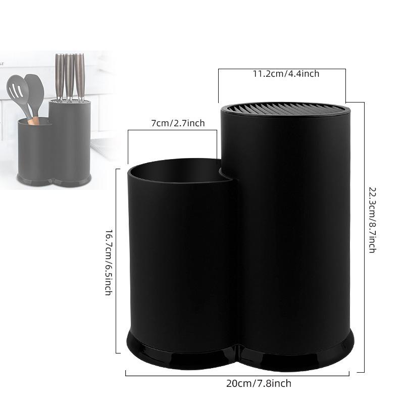 Household Knife Storage Rack, Kitchen Plastic Knife Holder, Countertop Storage Tube and Storage Rack, Organization Tool