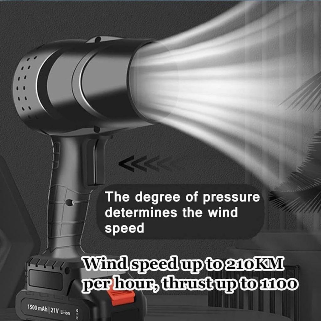 130000PRM Portable Lithium Violent Water Blowing Hair Dryer Handheld Mini Turbo Jet Fan High Power Electric Turbo Fan